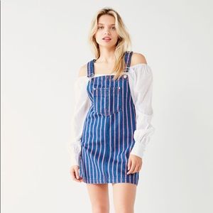 UO striped overall dress